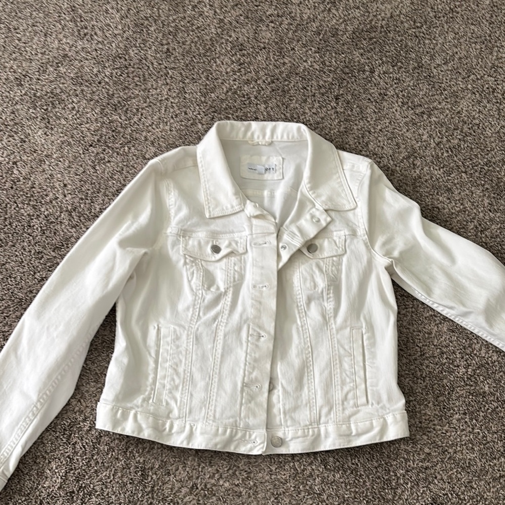 LOFT White Denim Jean Jacket